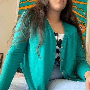 Teal cardigan